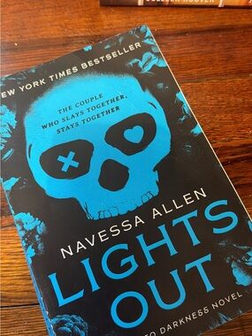 Lights Out by Navessa Allen — Black & Bright Blue Paperback
